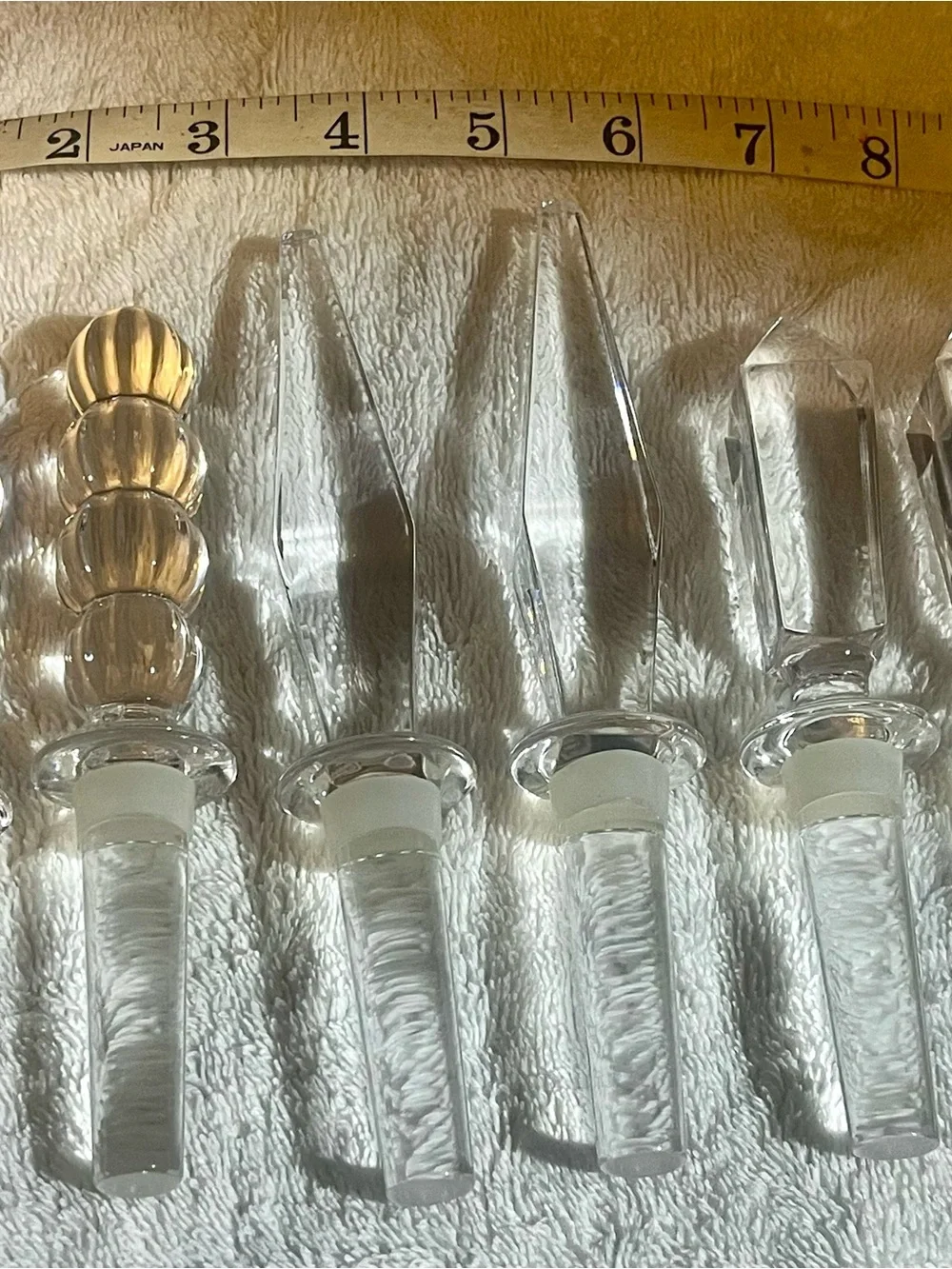 Villeroy & Boch Crystal Wine Bottle Stoppers - Set of 6, all in excellent cond